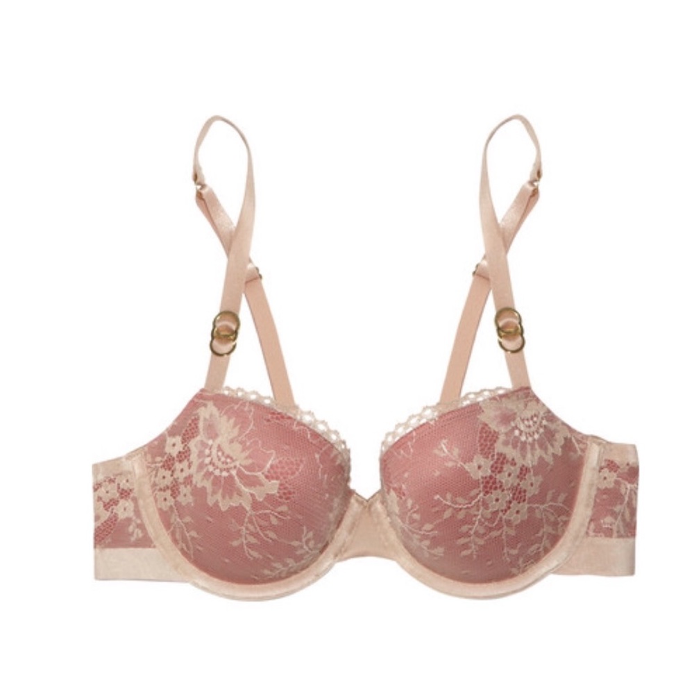 STELLA MCCARTNEY Rose Balconette Lace Bra Sz 32C